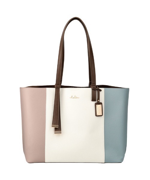 Clelia（クレリア）の「大容量トリコロールカラートートバッグ（トートバッグ・レディース・ピンク系その他/ブルー系その他3/ブルー系その他2/ブラウン系その他/桜/ブルー系その他・ONE SIZE）」の12枚目の写真