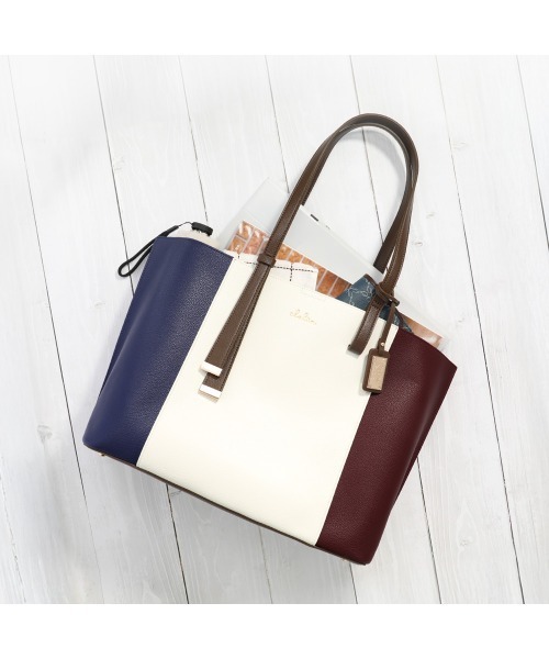 Clelia（クレリア）の「大容量トリコロールカラートートバッグ（トートバッグ・レディース・ピンク系その他/ブルー系その他3/ブルー系その他2/ブラウン系その他/桜/ブルー系その他・ONE SIZE）」の13枚目の写真