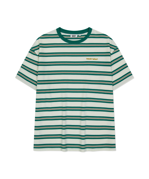 Wacky WiLLy(ワッキーウィリー)の「マルチストライプ半袖Tシャツグリーン(Tシャツ/カットソー・レディース・その他・SMALL/LARGE/X-LARGE/MEDIUM)」の2枚目の写真