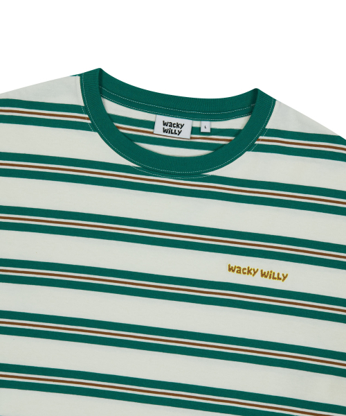 Wacky WiLLy(ワッキーウィリー)の「マルチストライプ半袖Tシャツグリーン(Tシャツ/カットソー・レディース・その他・SMALL/LARGE/X-LARGE/MEDIUM)」の4枚目の写真