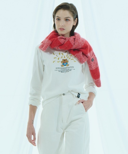 DOUBLE STANDARD CLOTHING(ダブルスタンダードクロージング)の「バナナベア フライスロンT(Tシャツ/カットソー・レディース・ブラック/オフホワイト・FREE)」の4枚目の写真