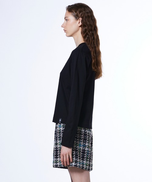 DOUBLE STANDARD CLOTHING(ダブルスタンダードクロージング)の「バナナベア フライスロンT(Tシャツ/カットソー・レディース・ブラック/オフホワイト・FREE)」の5枚目の写真