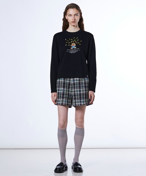 DOUBLE STANDARD CLOTHING(ダブルスタンダードクロージング)の「バナナベア フライスロンT(Tシャツ/カットソー・レディース・ブラック/オフホワイト・FREE)」の16枚目の写真