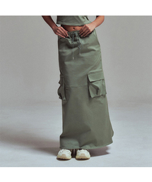 ERER（エルエル）の「カーゴロングスカート カーキ（スカート）」