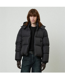 LMOOD（エルムード）の「グロウフードパーカーダックダウンプファージャケットブラック（ダウンジャケット/コート）」