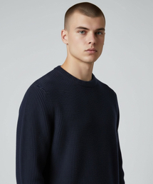 Soft Hachi Cushion Round Knit (Navy)