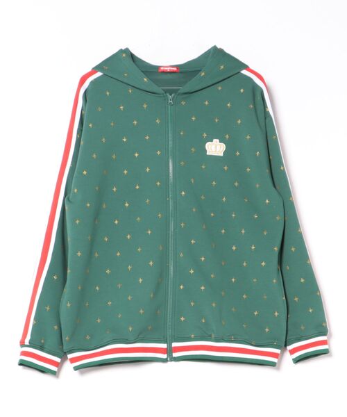 BABYDOLL(ベビードール)の「親子お揃い スパークルラインジップパーカー 1186A (ボトムス別売)(パーカー・レディース・オフホワイト/ネイビー/グリーン・ユニセックスM/ユニセックスL/ユニセックスXL/ユニセックスS)」の1枚目の写真