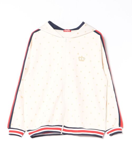 BABYDOLL(ベビードール)の「親子お揃い スパークルラインジップパーカー 1186A (ボトムス別売)(パーカー・レディース・オフホワイト/ネイビー/グリーン・ユニセックスM/ユニセックスL/ユニセックスXL/ユニセックスS)」の5枚目の写真