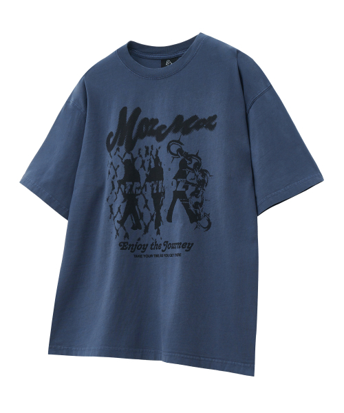 MOZMOZ(モズモズ)の「ウォーキングモズ オーバーサイズ ピグメント 半袖Tシャツ ブルー(Tシャツ/カットソー・レディース・その他・M/XL/XXL)」の12枚目の写真