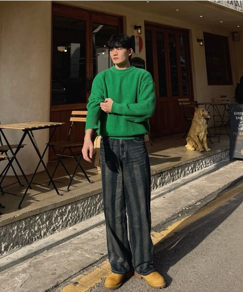DECET(デケト)の「Stripe Bleach Wide Jeans DCPT049BlueB(デニムパンツ・レディース・その他・26/28/30/32/34)」の6枚目の写真