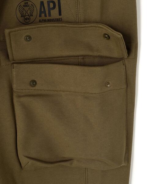 Alpha Industries(アルファインダストリーズ)の「Alpha Industries/アルファインダストリーズ/UNFRM CARGO SWEATPANT/ユニフォーム カーゴ スウェットパンツ(スウェットパンツ・メンズ・ブラック/タン・M/S/L/XL)」の6枚目の写真