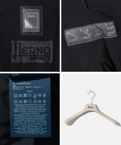 HERNO(ヘルノ)の「HERNO NEW IMPACT DOWN JACKET ヘルノ ニューインパクト ダウンジャケット(ダウンジャケット/コート・レディース・ネイビー/ブラック・40/44/42)」の17枚目の写真
