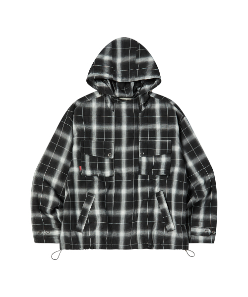 COMONINOZ（コモニノズ）の「OMBRE HOOD BLOUSON [BLACK]（その他アウター・メンズ・ブラック・SMALL/MEDIUM/LARGE）」の2枚目の写真