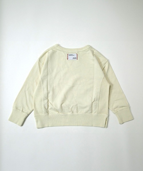 MAKE YOUR DAY（メイクユアデイ）の「ハルイロミニ裏毛無地ガゼットトレーナー■80～140cm（スウェット・キッズ・アイボリー/ラベンダー/ミント/イエロー・80/90/100/110/120/130/140）」の5枚目の写真