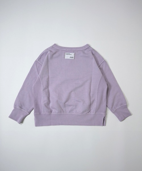 MAKE YOUR DAY（メイクユアデイ）の「ハルイロミニ裏毛無地ガゼットトレーナー■80～140cm（スウェット・キッズ・アイボリー/ラベンダー/ミント/イエロー・80/90/100/110/120/130/140）」の7枚目の写真