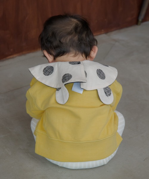 MAKE YOUR DAY（メイクユアデイ）の「ハルイロミニ裏毛無地ガゼットトレーナー■80～140cm（スウェット・キッズ・アイボリー/ラベンダー/ミント/イエロー・80/90/100/110/120/130/140）」の16枚目の写真