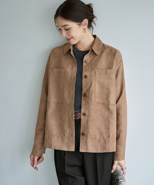STYLE DELI(スタイルデリ)の「夢ごこちハイゲージゆるフィットトップス(Tシャツ/カットソー・レディース・チャコールグレー/オフホワイト/ブラック・MEDIUM)」の5枚目の写真