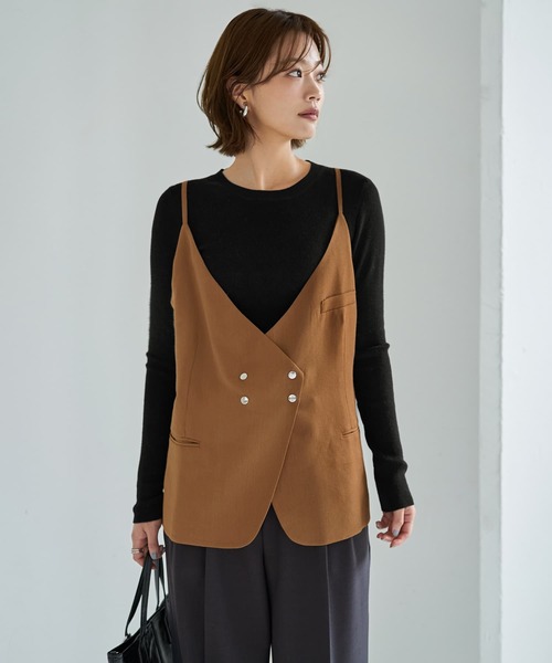 STYLE DELI(スタイルデリ)の「夢ごこちハイゲージゆるフィットトップス(Tシャツ/カットソー・レディース・チャコールグレー/オフホワイト/ブラック・MEDIUM)」の12枚目の写真