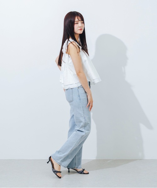 EVOL(イーボル)の「【ふかふか・クッション入り】5cmヒールリボンストラップパンプス CA23849(パンプス・レディース・ブラック/グレー系その他/ベージュ・22.0cm/22.5cm/23.0cm/23.5cm/24.0cm/24.5cm)」の9枚目の写真