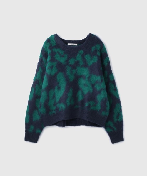 VICKY(ビッキー)の「レオパードJQDシャギーニットプルオーバー(ニット/セーター・レディース・ダークネイビー/グレー系その他・M)」の3枚目の写真