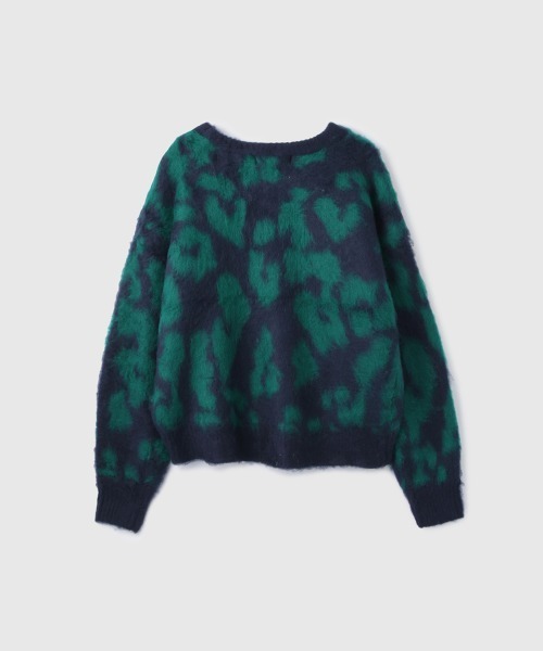 VICKY(ビッキー)の「レオパードJQDシャギーニットプルオーバー(ニット/セーター・レディース・ダークネイビー/グレー系その他・M)」の4枚目の写真