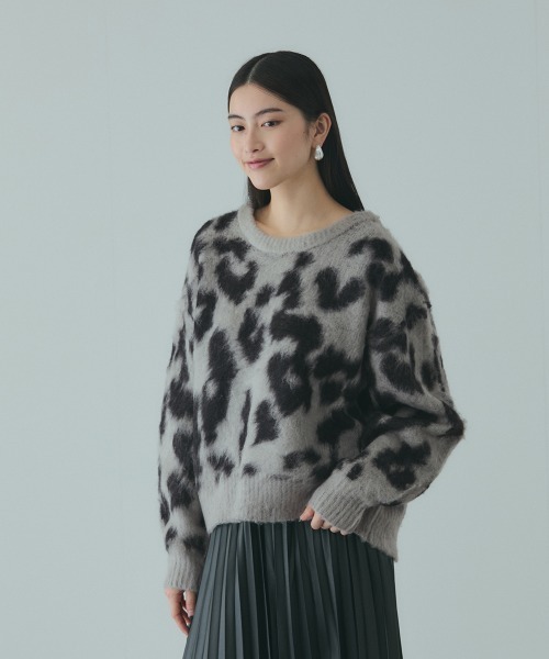 VICKY(ビッキー)の「レオパードJQDシャギーニットプルオーバー(ニット/セーター・レディース・ダークネイビー/グレー系その他・M)」の15枚目の写真