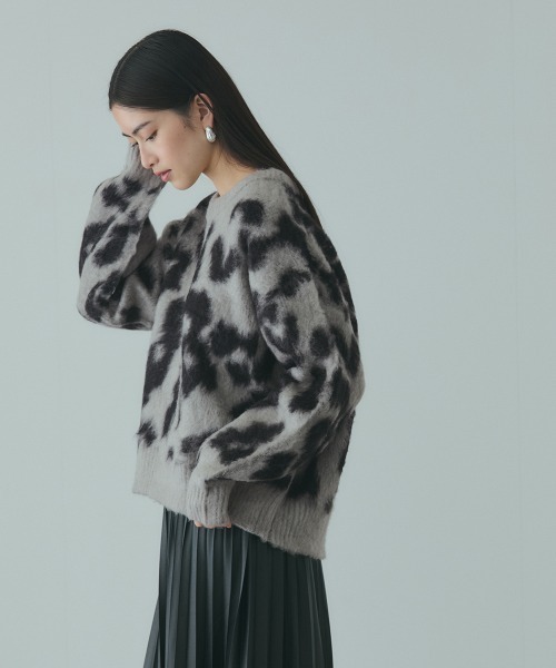 セール】レオパードJQDシャギーニットプルオーバー（ニット/セーター