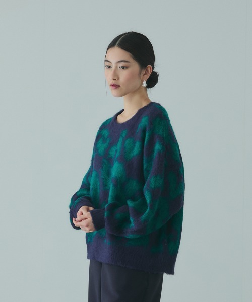 VICKY(ビッキー)の「レオパードJQDシャギーニットプルオーバー(ニット/セーター・レディース・ダークネイビー/グレー系その他・M)」の9枚目の写真