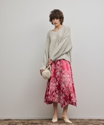 GRACE CONTINENTAL | オーナメントジャガードハンカチヘムスカート(スカート)