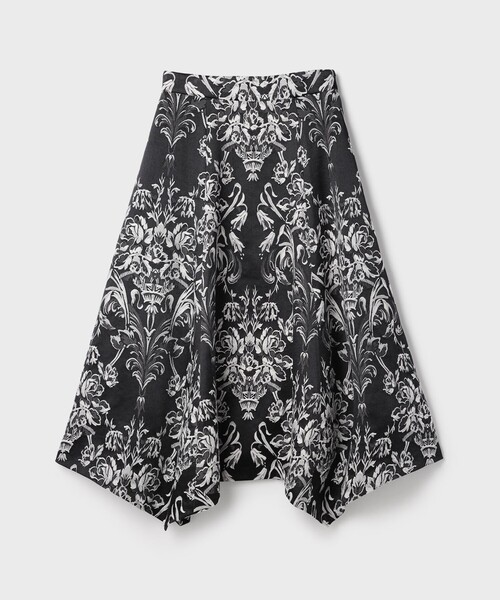 GRACE CONTINENTAL（グレースコンチネンタル）の「オーナメントジャガードハンカチヘムスカート（スカート・レディース・ラベンダー/ピンク/ブラック・36/38）」の22枚目の写真