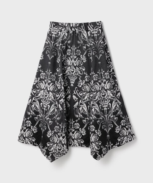 GRACE CONTINENTAL（グレースコンチネンタル）の「オーナメントジャガードハンカチヘムスカート（スカート・レディース・ラベンダー/ピンク/ブラック・36/38）」の21枚目の写真