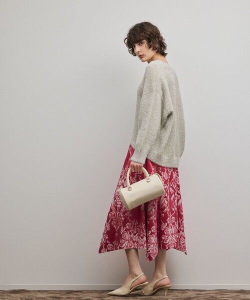 GRACE CONTINENTAL（グレースコンチネンタル）の「オーナメントジャガードハンカチヘムスカート（スカート・レディース・ラベンダー/ピンク/ブラック・36/38）」の18枚目の写真