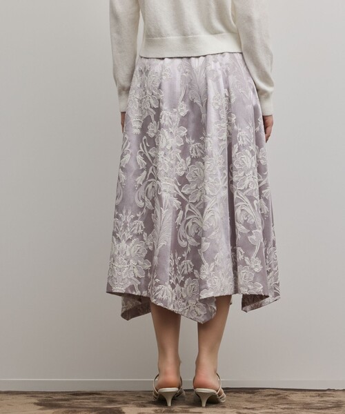 GRACE CONTINENTAL（グレースコンチネンタル）の「オーナメントジャガードハンカチヘムスカート（スカート・レディース・ラベンダー/ピンク/ブラック・36/38）」の10枚目の写真