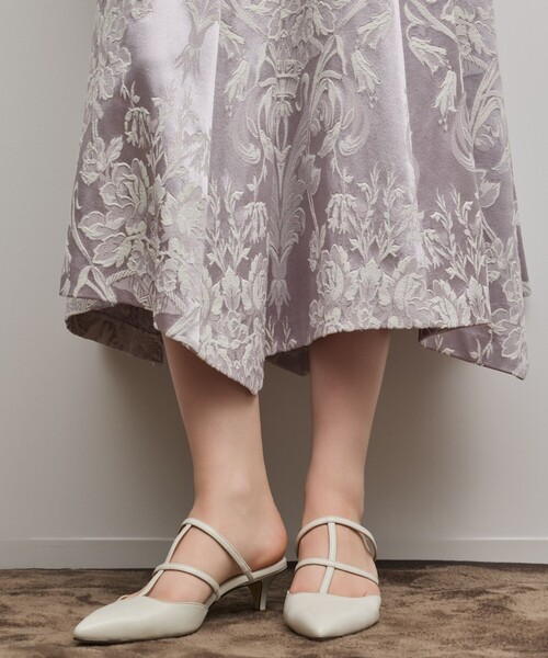 GRACE CONTINENTAL（グレースコンチネンタル）の「オーナメントジャガードハンカチヘムスカート（スカート・レディース・ラベンダー/ピンク/ブラック・36/38）」の13枚目の写真