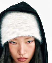 SSERPE（セルぺ）の「ソフトヘアリーグラデーションビーニアイボリー＆グレー（ニットキャップ/ビーニー）」