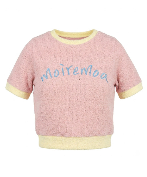 MOIREMOA(モアレモア)の「soft candy crop top - pink(Tシャツ/カットソー・レディース・ピンク・FREE)」の1枚目の写真