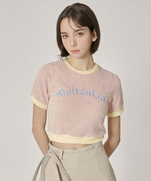MOIREMOA(モアレモア)の「soft candy crop top - pink(Tシャツ/カットソー・レディース・ピンク・FREE)」の3枚目の写真