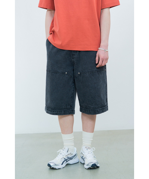 ACEI(アセイ)の「ディープグレー カーペンターハーフデニムパンツ(その他パンツ・メンズ・その他・MEDIUM/LARGE)」の1枚目の写真