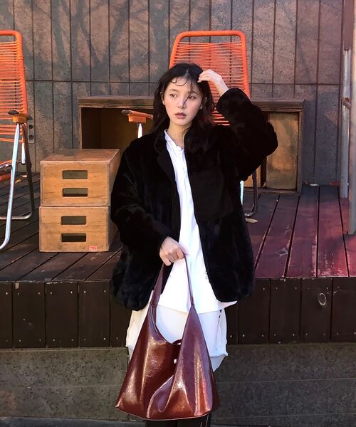 PHOENIX ORIGIN(フェニックス オリジン)の「Large Wax Leather Shoulder Bag - RED(ショルダーバッグ・レディース・その他・FREE)」の9枚目の写真