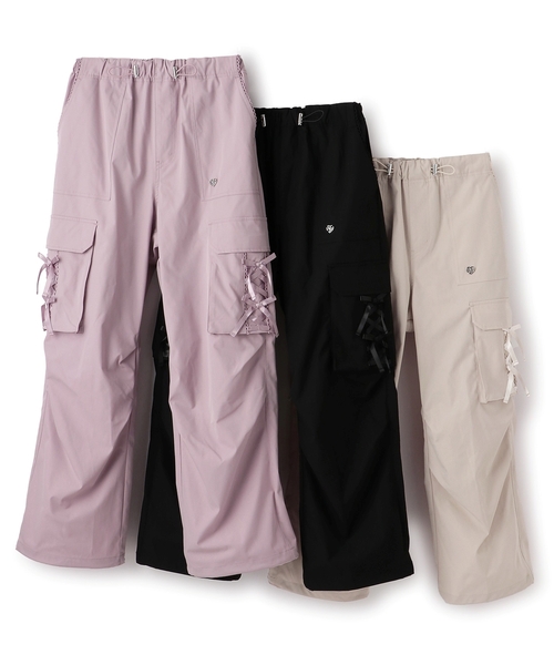 セール】【吸水速乾】レースアップリボンポケットカーゴパンツ（その他
