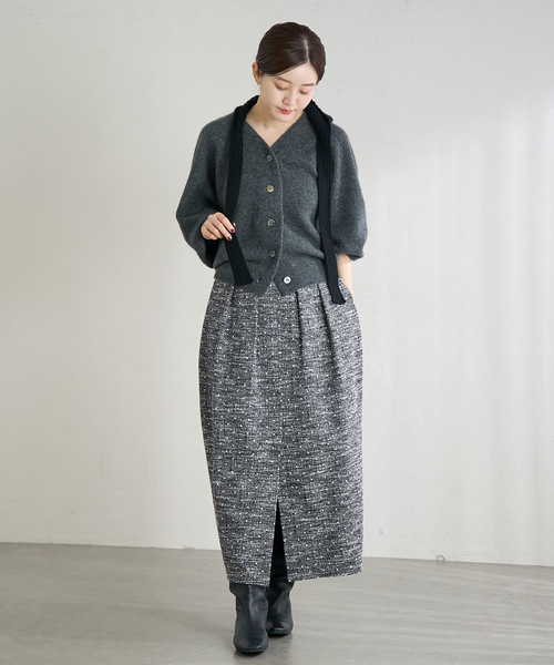 IENA(イエナ)の「ドットツイードタックスカート(スカート・レディース・マルチ・36/38)」の2枚目の写真