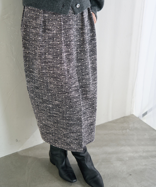 IENA(イエナ)の「ドットツイードタックスカート(スカート・レディース・マルチ・36/38)」の3枚目の写真