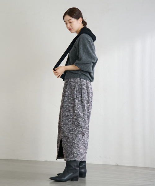 IENA(イエナ)の「ドットツイードタックスカート(スカート・レディース・マルチ・36/38)」の6枚目の写真