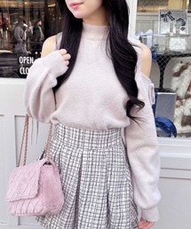 INGNI | 肩開きラメフェザーニット(ニット/セーター)