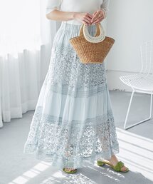 La boutique BonBon | 【復刻！・オールシーズンおすすめ】コットンレースティアードマキシスカート(スカート)