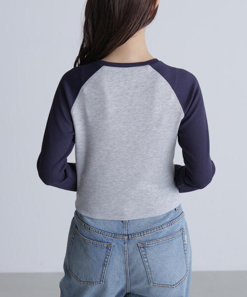 FREE'S MART(フリーズマート)の「◆ラグラン長袖カットソー(Tシャツ/カットソー・レディース・グレー/ホワイト・FREE)」の12枚目の写真