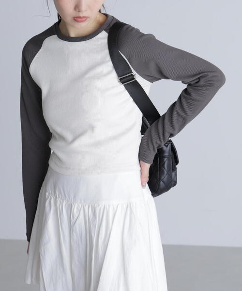 FREE'S MART(フリーズマート)の「◆ラグラン長袖カットソー(Tシャツ/カットソー・レディース・グレー/ホワイト・FREE)」の20枚目の写真