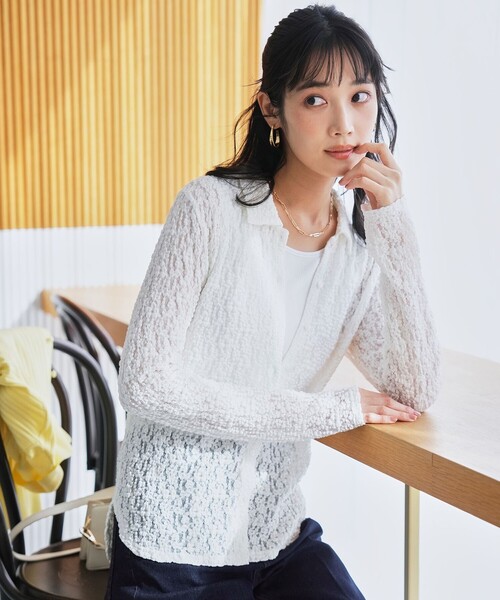 ANY SIS(エニィスィス)の「レース シャツ(シャツ/ブラウス・レディース・ブラック系/ホワイト系・X-SMALL)」の3枚目の写真
