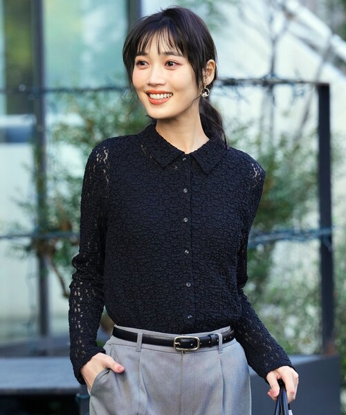 ANY SIS(エニィスィス)の「レース シャツ(シャツ/ブラウス・レディース・ブラック系/ホワイト系・X-SMALL)」の7枚目の写真