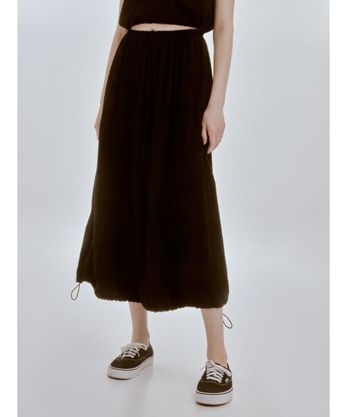 RE_L(リエル)の「Nod string skirt (black)(スカート・レディース・その他・FREE)」の6枚目の写真